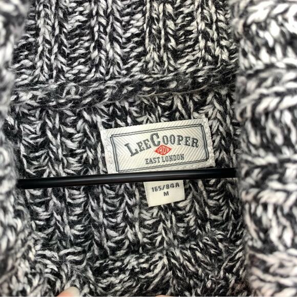 LEE COOPER Fringe Sleeve Turtleneck Knit Sweater Heather Grey M - Picture 6 of 10